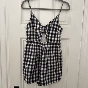 American Eagle Gingham Romper Size M